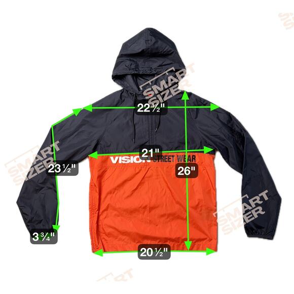 Vision Street Wear Jacket Mens Small Hooded Pullover Windbreaker Skateboarding - Picture 4 of 8